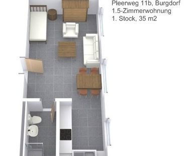 1.5 Zimmer, 35 m², 2. Stock - Photo 5