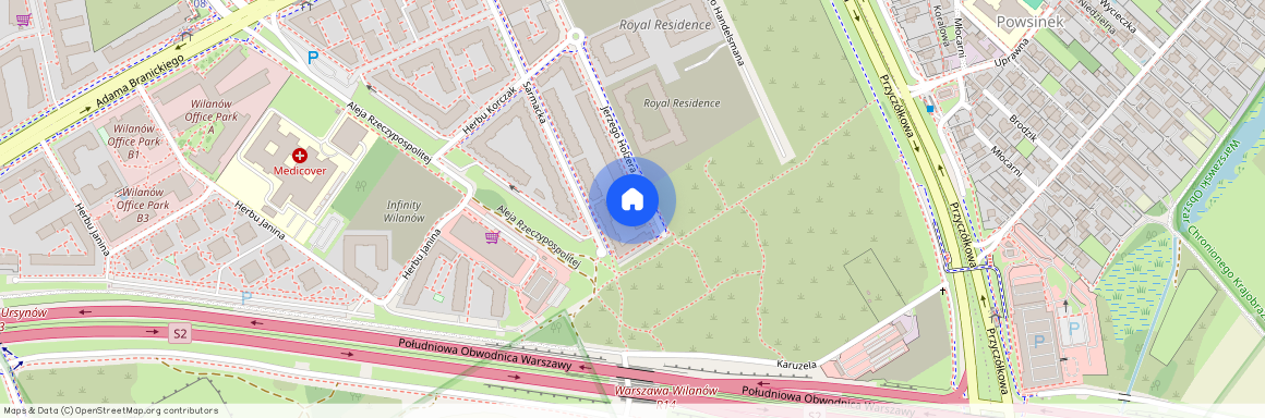 ul. Jerzego Holzera, Błonia Wilanowskie, Wilanów, Warszawa, mazowieckie