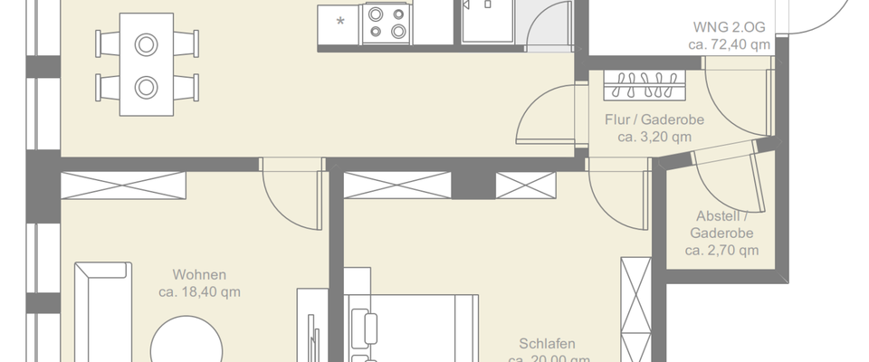 +++ Zwei-Raum-Wohnung - Erstbezug nach Kernsanierung +++ - Photo 1