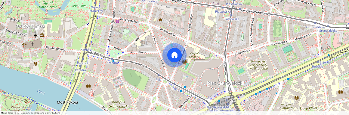 ul. Mikołaja Reja, Plac Grunwaldzki, Śródmieście, Wrocław, dolnośląskie