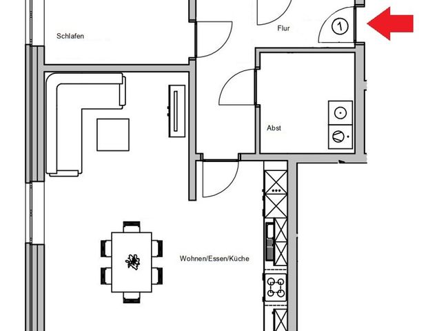 6644 - NEUBAU! Moderne Zwei-Zimmer-Erdgeschosswohnung in zentraler Lage - Foto 1