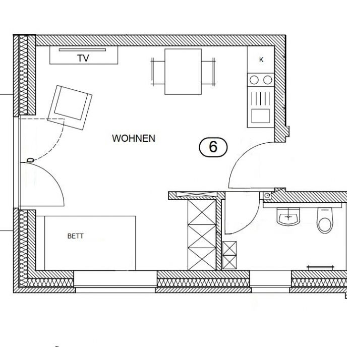 6345 - Modernes Single-Appartement mit EBK und Balkon in Klinikumsnähe! - Photo 1