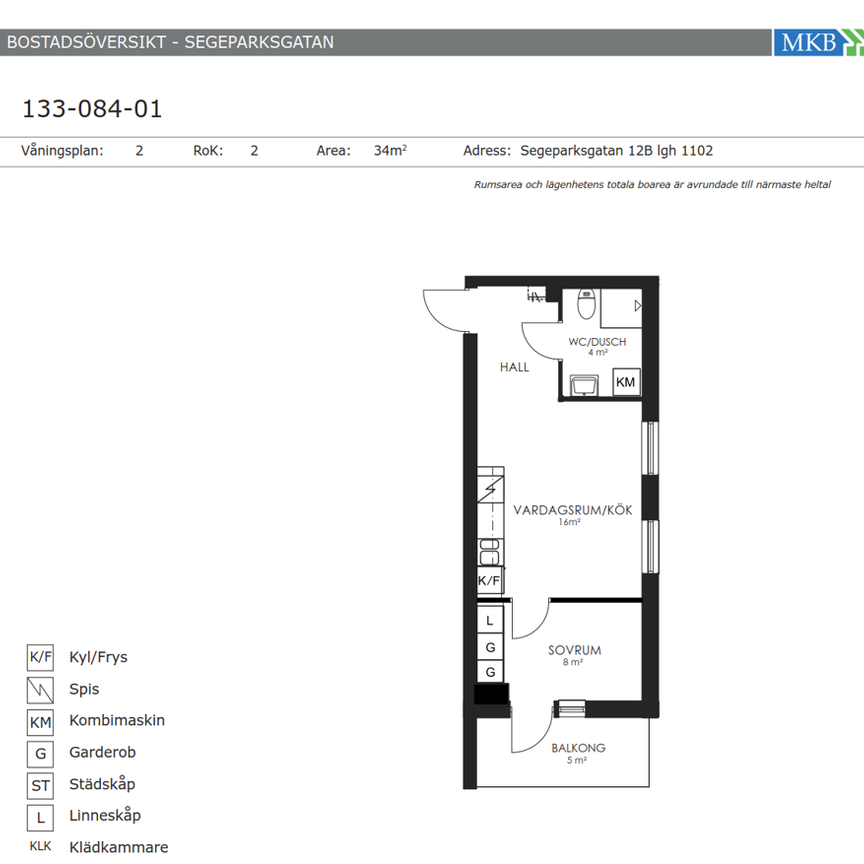 Segeparksgatan 12 B, Segevång - Foto 2