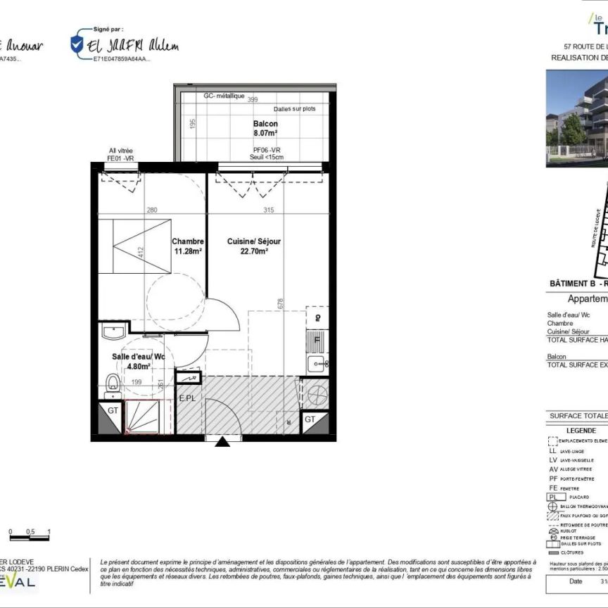 Appartement à louer 2 pièces 38.78m² - Photo 2
