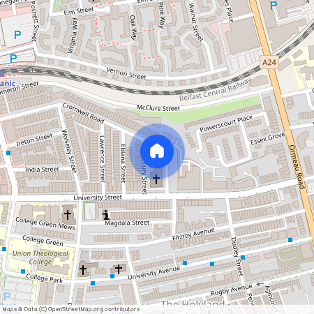 All Bedrooms Upstairs, 5 Westminster Street, Botanic Area ~ Behind Que...Belfast, BT7 1LA