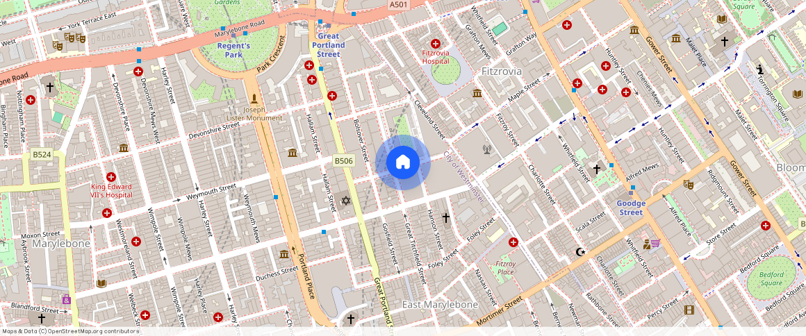 Clipstone Street, Fitzrovia, London, W1W