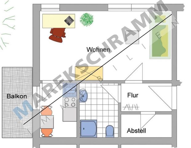 1-Zimmerwohnung in Nähe der Universität - Foto 1
