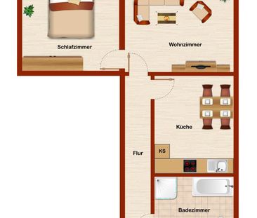 Demnächst frei! 2-Zimmer-Wohnung in Hannover Oberücklingen - Foto 1