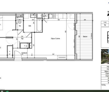 location Appartement T3 DE 63.29m² À DECINES CHARPIEU - Photo 1