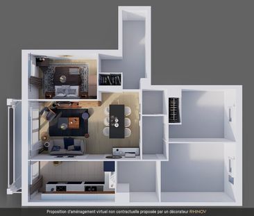 location Appartement T4 DE 80.57m² À PALAISEAU - Photo 6