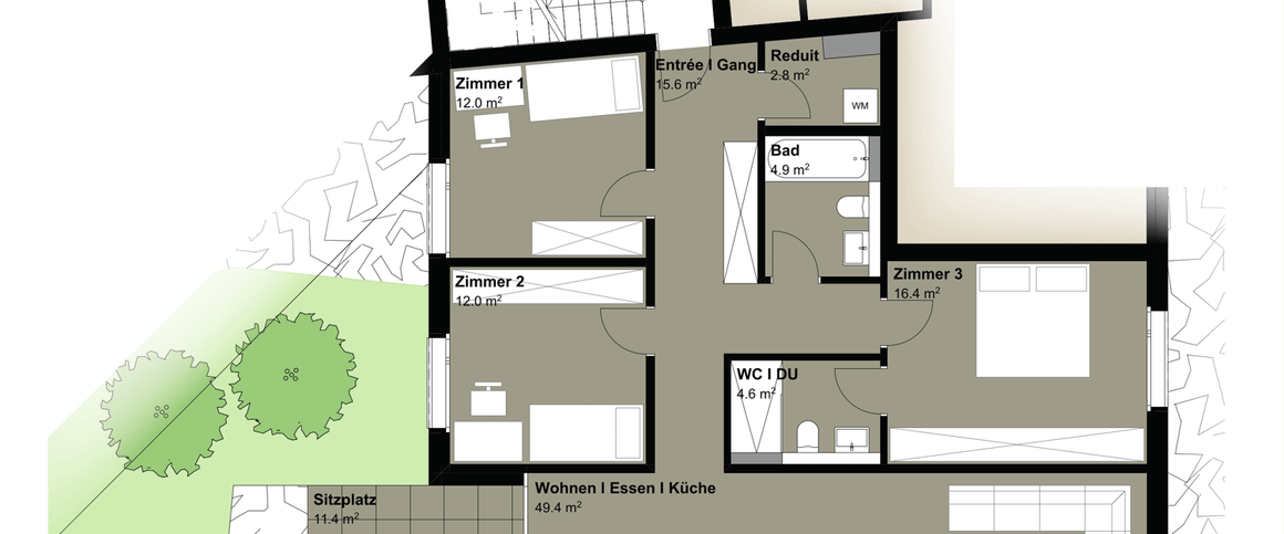 4.5 Terrassenwohnung in Liestal direkt an der Ergolz - Photo 1