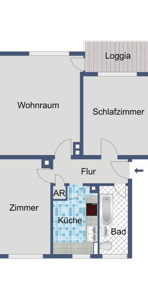 Gepflegte Etagenwohnung in ruhiger Nachbarschaft! - Foto 1