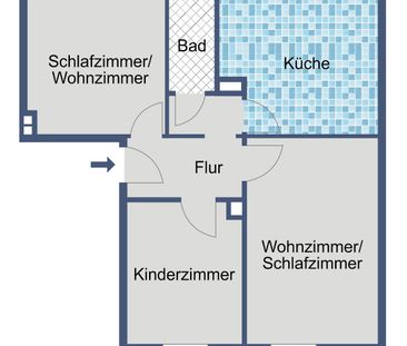 Kleine 3-Zimmer-Wohnung in Kassel-Oberzwehren - Foto 1