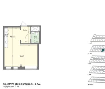 Rummeligt studio et stenkast fra Amagerbro - Photo 6