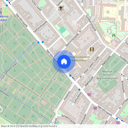 København N, Nørrebrogade 72A, 1. sal