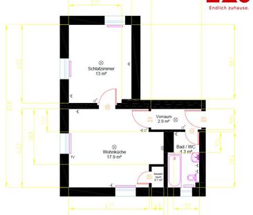 Gemütliche 2-Raum Wohnung in der Nähe des Wasserwalds mit idealer V... - Photo 4