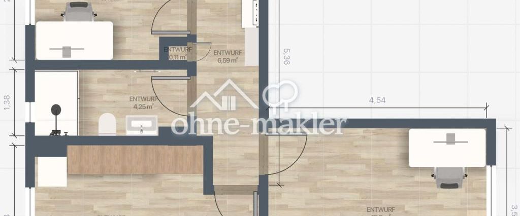 Erstbezug nach Sanierung - Möbelierte 3-Zimmer Wohnung in Pasing - Photo 1