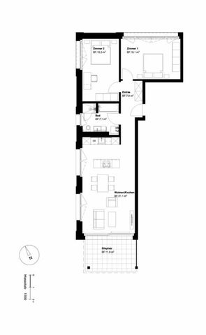 3.5 Zimmer, 77 m², EG - Foto 3