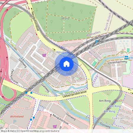 Am Wasser 2, 8600 Dübendorf, Lageplan