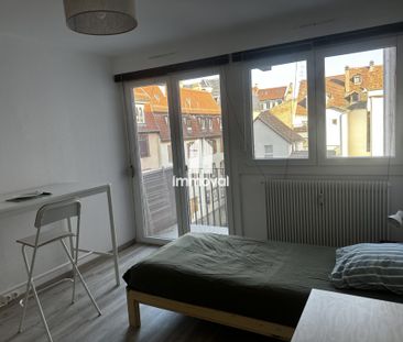 KRUTENAU - STUDIO MEUBLE AVEC BALCON - 18.48m² - Photo 4