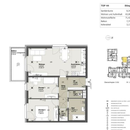 Geförderte Mietwohnung mit südseitigem Sonnenbalkon, Wohnraumlüftung inklusive - Photo 4