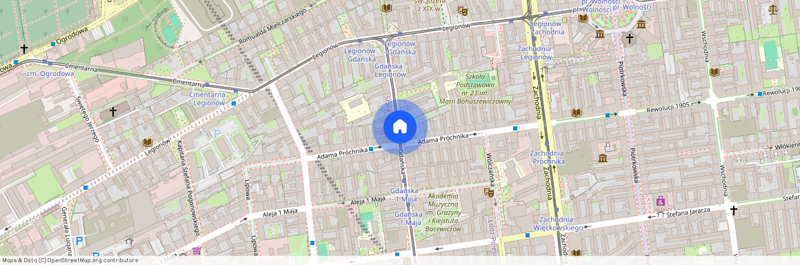 ul. Adama Próchnika, Centrum, Śródmieście, Łódź, łódzkie