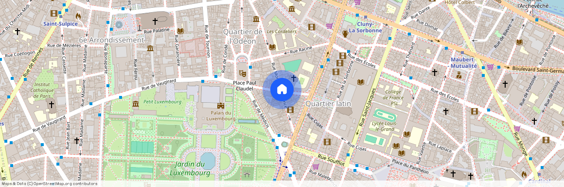 Rue Monsieur le Prince et Rue de Vaugirard 75006 Paris (6e arrondissement)