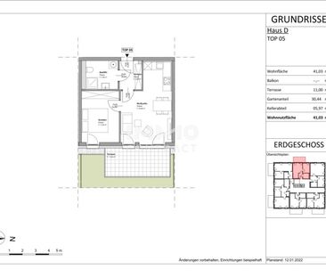 Neuwertige, geförderte 2 Zimmer Wohnung mit Eigengarten - Gradnerst... - Photo 4