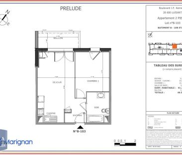 Appartement à louer 2 pièces 41.24m² - Photo 1