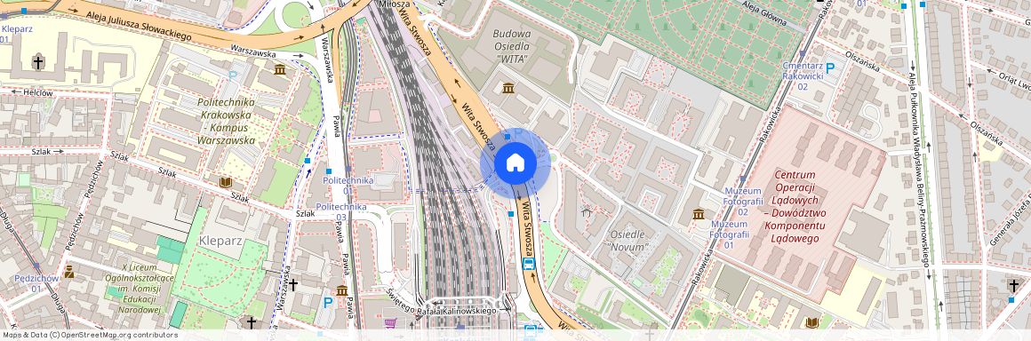 ul. Wita Stwosza, Przedmieście Warszawskie, Stare Miasto, Kraków, małopolskie