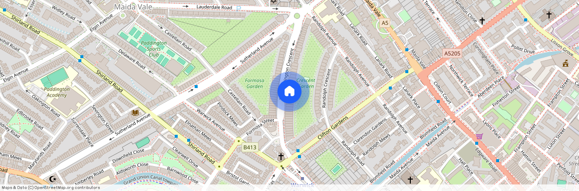 Warrington Crescent LIFT & Communal Gardens