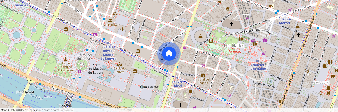 Rue de l'oratoire entre rue de Rivoli et rue St Honoré 75001 Paris (1er arrondissement)