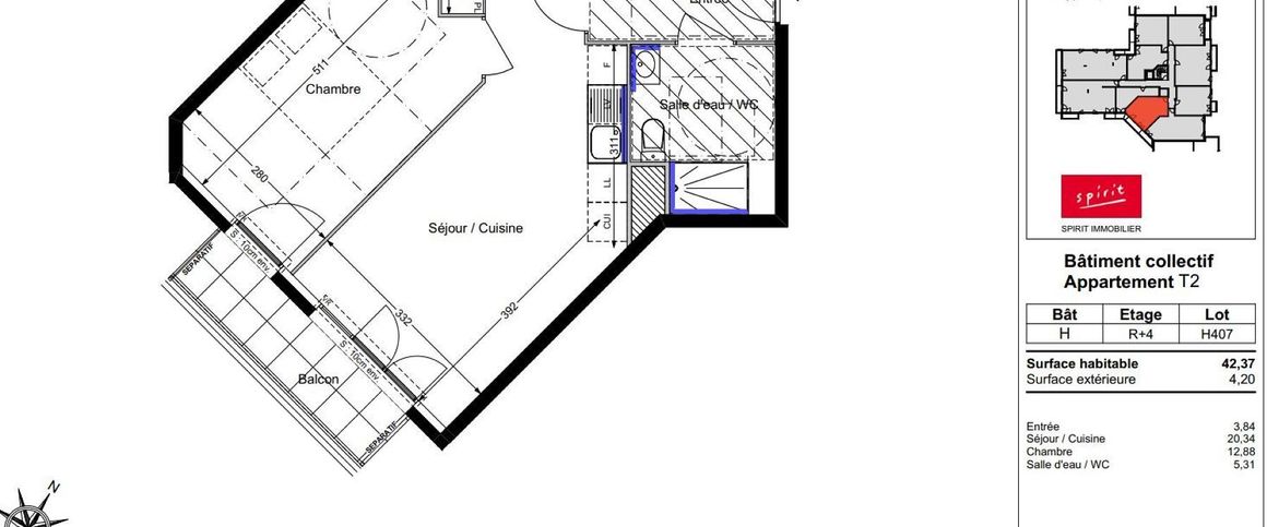 location Appartement T2 DE 42.37m² À SAVIGNY LE TEMPLE - Photo 1