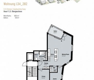 3.5-Zimmer Neubauwohnung in der Überbauung «7 Lerchen» - Ihr modern... - Photo 5