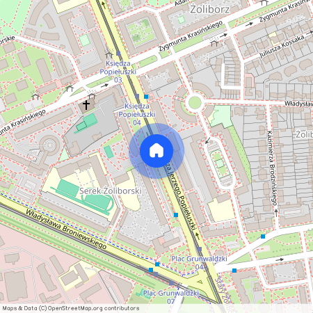 ul. ks. Jerzego Popiełuszki, Sady Żoliborskie, Żoliborz, Warszawa, mazowieckie