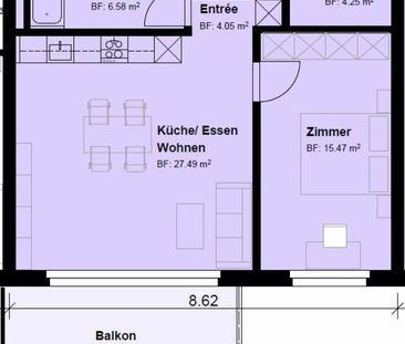 2.5 Zimmer, 58 m², 1. Stock - Photo 5