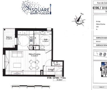 location Appartement T1 DE 34.33m² À AMIENS - Photo 2