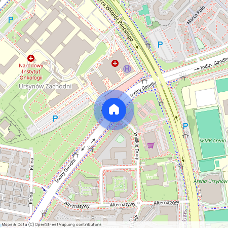 ul. Indiry Gandhi, Stary Imielin, Ursynów, Warszawa, mazowieckie