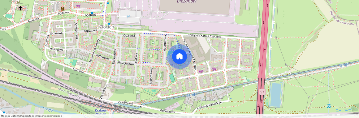 ul. Henryka i Karola Czeczów, Złocień, Bieżanów-Prokocim, Kraków, małopolskie