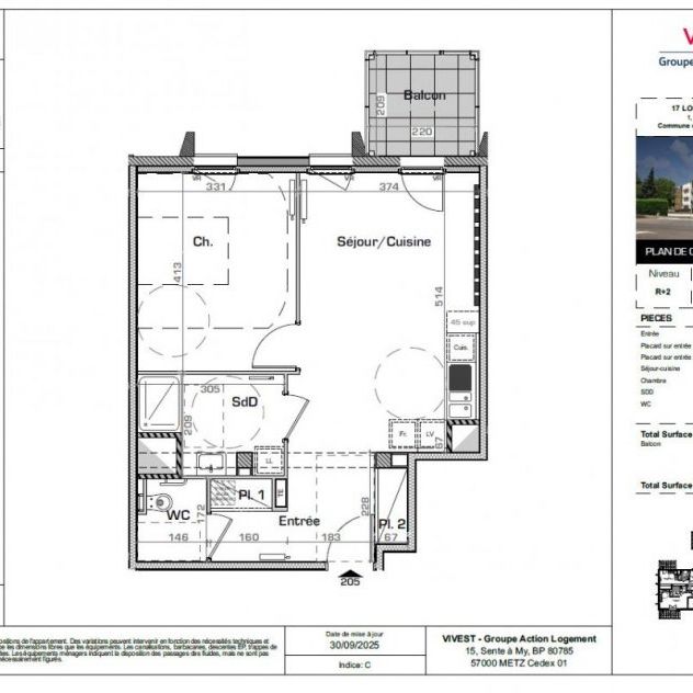 Appartement 2 pièces à Longeville-lès-Metz - Photo 2