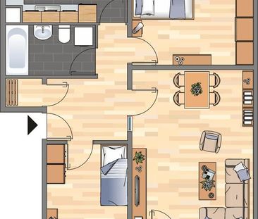 Demnächst frei! 3-Zimmer-Wohnung in Dortmund Scharnhorst - Photo 2