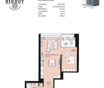 Moderne 2.5-Zimmerwohnung in der Lokstadt - Foto 6