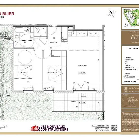 Appartement à louer 3 pièces 60.8m² - Photo 2