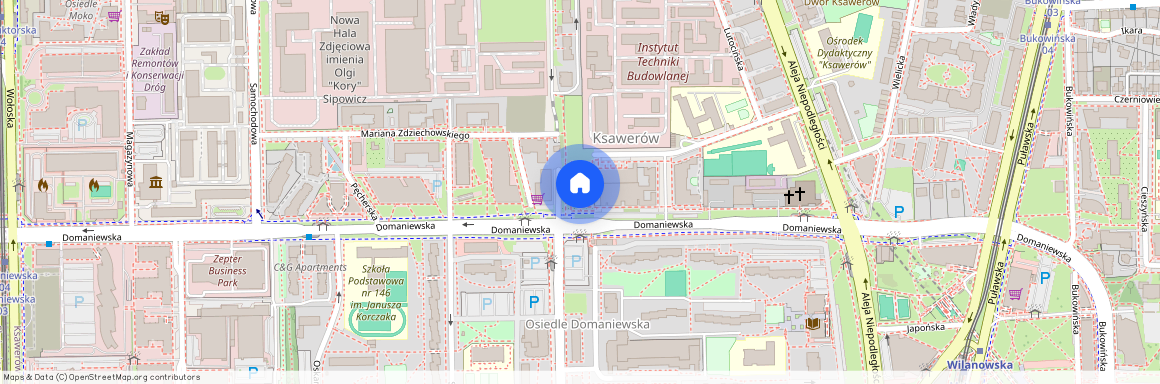 Mokotów, ul. Domaniewska, Warszawa