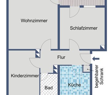 Gepflegte Balkonwohnung im Erdgeschoss! - Foto 3