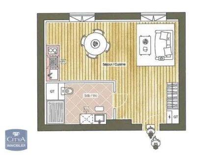 Appartement à louer 1 pièce 29.3m² - Photo 4