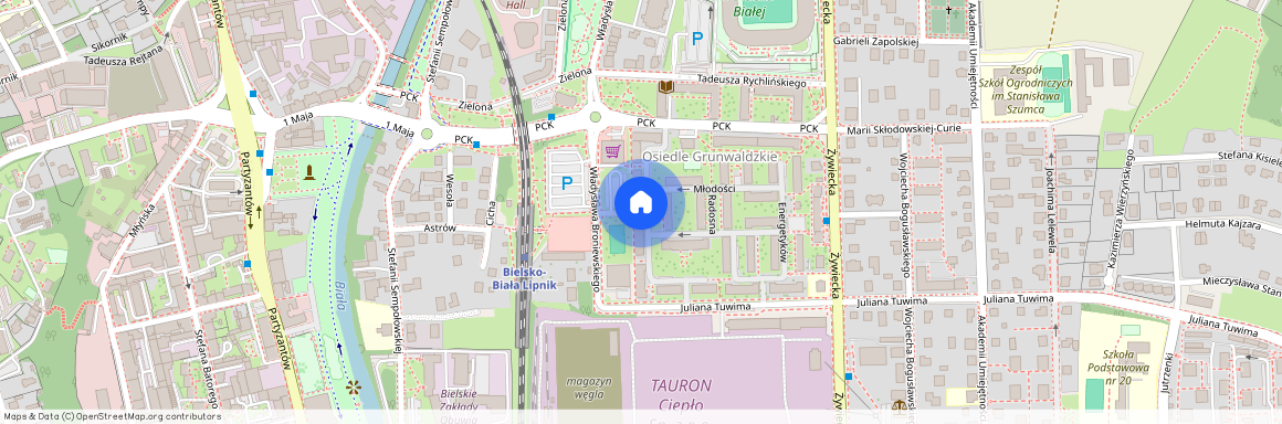 ul. Milusińskich, Osiedle Grunwaldzkie, Bielsko-Biała, śląskie