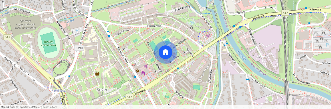 Park mládeže, Košice-Sever, okres Košice I