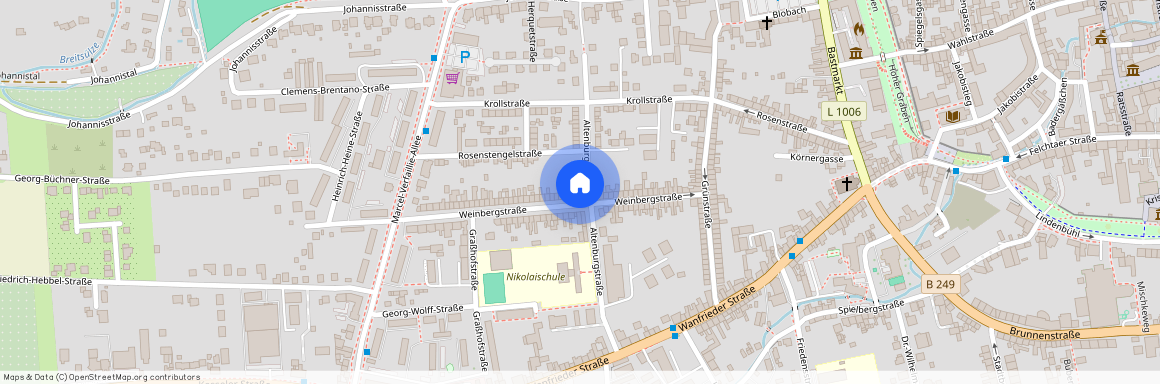 Altenburgstraße 50, 99974 Mühlhausen/Thüringen