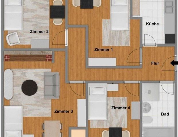 Schickes WG-Zimmer in stylischer 4er WG + Küche - Photo 1